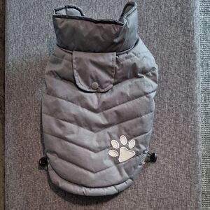Gray Quilted Small Breed Dog Jacket